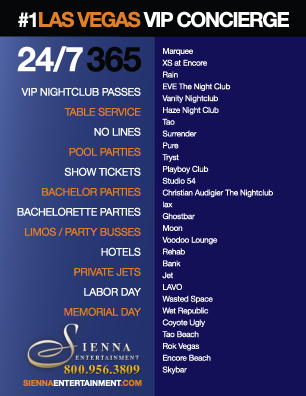  This upcoming weeks line up at Marquee Nightclub Las Vegas! Check out all the hot las vegas nightclub photos from this past weekend! Sienna Entertainment # 1 Las Vegas Party Directory
